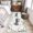 White, variant on Round Area Rug 4 Ft, Grass Green Birthday Washable Non-Slip Circle Carpet for Living Room/Bedroom, Colorful Confetti Ribbons Polka Dots Classroom Low-Profile Crawling Mats Collection Rugs for Indoor