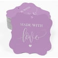 thumbnail image 2 of Inkdotpot Pack Of 50 Made With Love Wedding Paper Tags DIY Craft Bracket Shape Real Silver Foil Hang Tags, 2 of 7