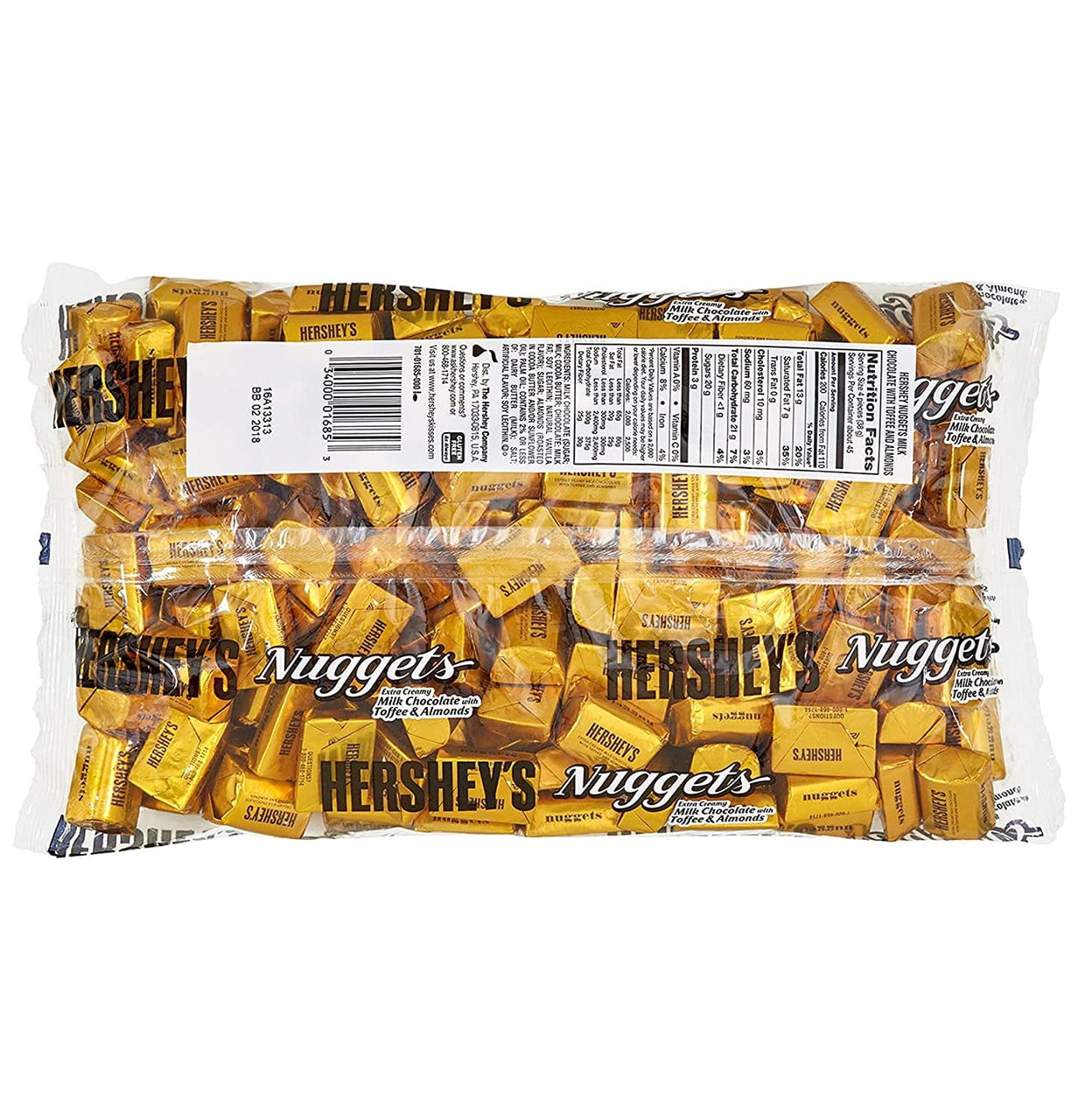 Hershey's Nuggets, Bulk Pack, Milk Chocolate w/ Toffee & Almonds, 60 Oz Bag