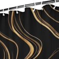 thumbnail image 3 of Black Gold Marble Pattern Shower Curtain 72"x84" ,Bathroom Decorative Shower Curtains Set with 12 Hooks,Modern Waterproof Washable Shower Curtain, 3 of 6