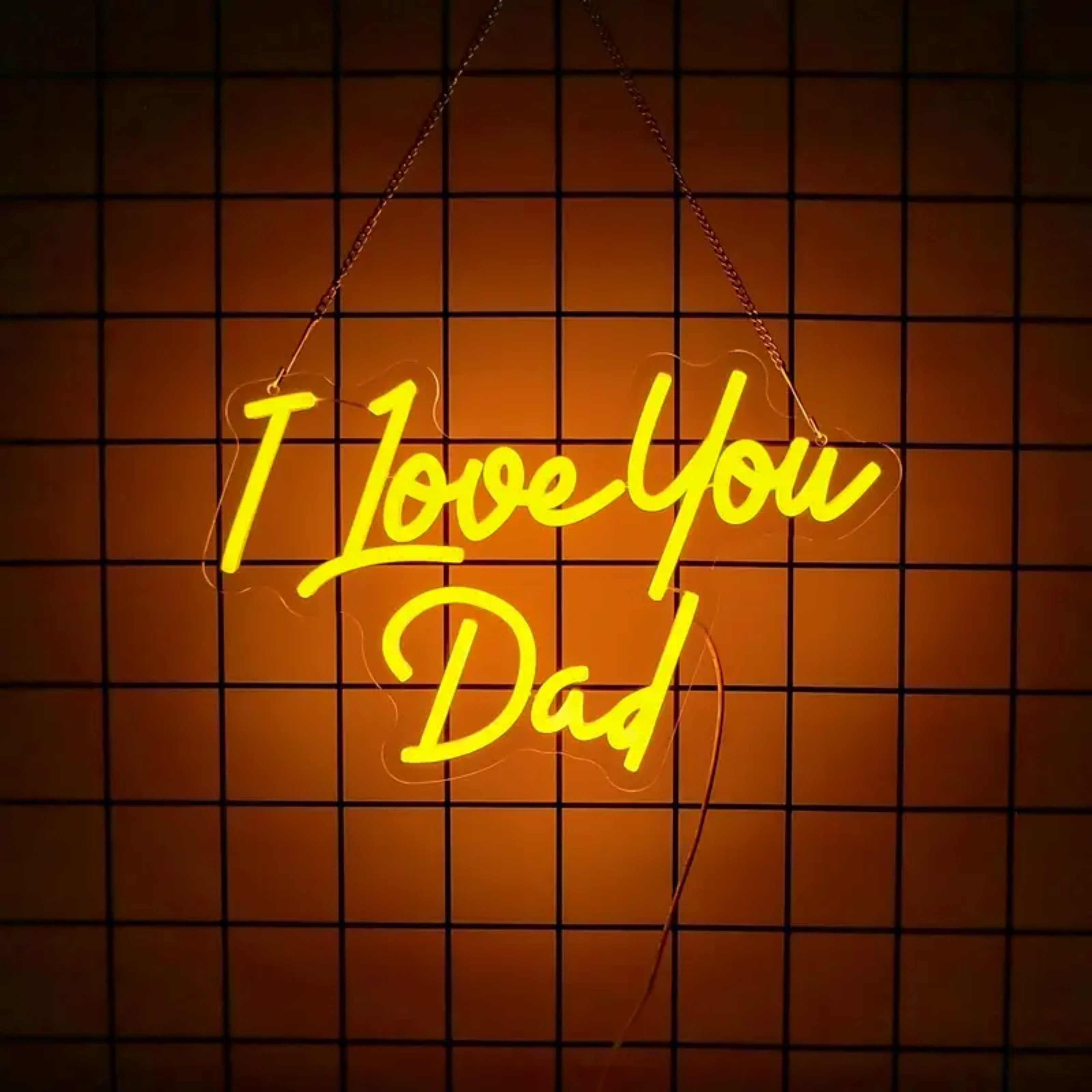 UPONRAY I Love You Dad Neon Signs, 15"*10.6" Dimmable & USB-Powered LED Neon Light, Stylish Wall Decor as gifts for Father's Day, Father's Birthday