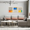 thumbnail image 5 of Boho Wall Art Prints - Framed Canvas Print Wall Art Set Color Blocks Abstract Mid Century Modern Wall Art Boho Decor, 5 of 11