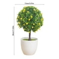 thumbnail image 3 of Artificial Potted Plant Realistic Plastic Flower Bouquet with Decorative Vase for Living Room Table Decor Centerpiece,Low Maintenance Faux Greenery Arrangement for Home Office Desk and Shelves, 3 of 6