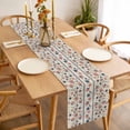 thumbnail image 3 of Independence Day Table Runner - 36 Inch Long, Kitchen Dining Table Runner Dresser Scarves, 4th of July Red Blue Stripes Star Burlap Farmhouse Decor for Coffee Tables Wedding Party Banquet, 3 of 8