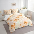 thumbnail image 3 of Homewish Girly Bow Bedding Comforter Set 7-Piece for Kids, Kawaii Bowtie Bowknot King Bedding Sets, Princess Ribbon Bed Sheets, Super Cozy Room Decor, 3 of 8