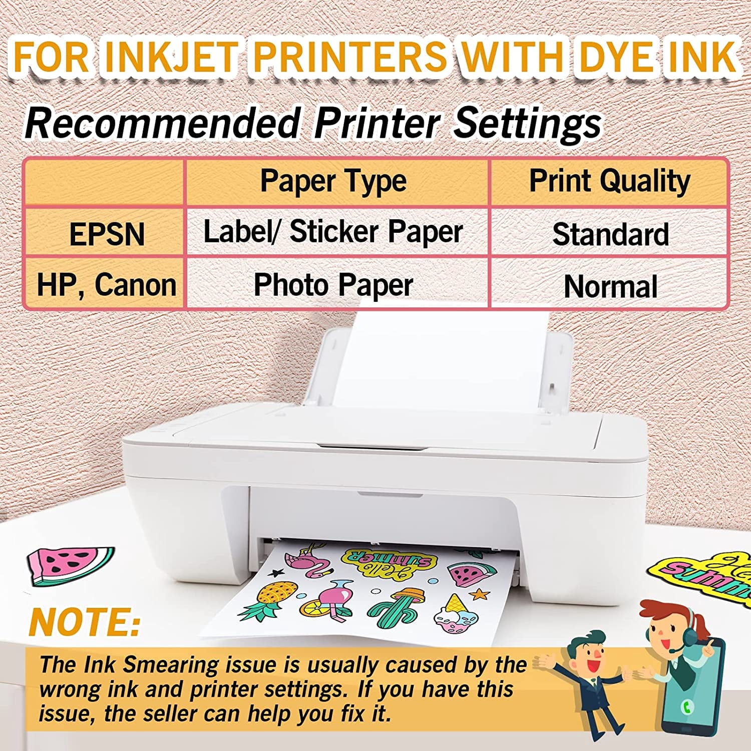Bundle 140 Sheets - Koala Printable Vinyl Sticker Paper Glossy White Waterproof 20 Sheets + Koala Glossy Sticker Paper for Inkjet Printer 120 Sheets