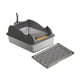 thumbnail image 5 of Caja de arena abierta Bandeja de arena para mascotas con parte superior abierta Entrada baja Gran capacidad Portátil para gatos Gris intenso con tapete, 5 of 9