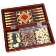 thumbnail image 3 of MesaSe 3 In 1 Folding Wooden International Chess Set Board Game Checkers Backgammon Toy  Gift, 3 of 8