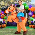 thumbnail image 2 of Disfraz de caballo inflable KOOY para adulto, vaquera y vaquera, Halloween, 2 of 6