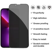 2-Pack Full Coverage Privacy Tempered Glass Screen Protector for iPhone 14 / iPhone 13 / iPhone 13 Pro