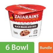 (6 pack) (6 Pack) Zatarain's Black Beans & Rice Cup, 1.75 oz