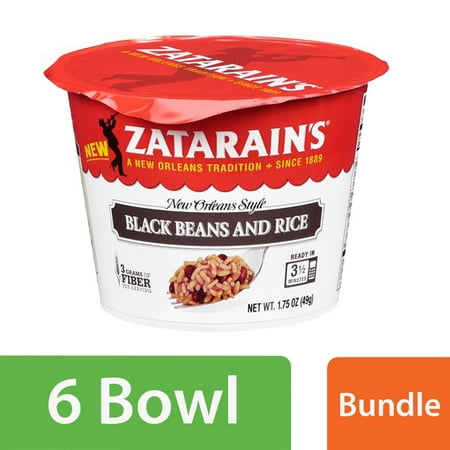 (6 pack) (6 Pack) Zatarain's Black Beans & Rice Cup, 1.75 oz