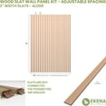 thumbnail image 2 of Ekena Millwork 94"H x 1/4"T Adjustable Wood Slat Wall Panel Kit w/ 2"W Slats, Alder (contains 22 Slats), 2 of 7