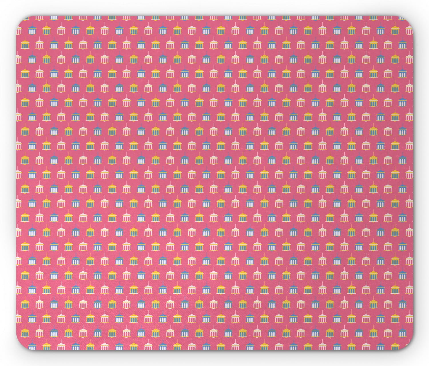 Ethnic Mouse Pad, Continuous Pattern of Cartoon Style Lambs, Rectangle ...