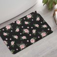 thumbnail image 2 of Pioneer Flower Floral Print Pattern Bathroom Rugs Mat, Non Slip Microfiber Bathroom Rug with Rubber Backing, Soft Mats for Bathroom Floor Tub Shower, 17"x27", 2 of 5