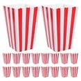 thumbnail image 3 of 25 vasos para palomitas de maíz, recipientes de papel clásicos para palomitas de maíz, cajas para palomitas de maíz con rayas retro, cajas para refrigerios, vasos de papel para refrigerios, recipien, 3 of 5