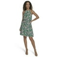 thumbnail image 4 of Falling Flowers Women's Chiffon Halter Neck Mini Dress, Sizes XS-XL, 4 of 7