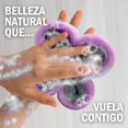 thumbnail image 3 of Esponja de baño Loofah forma de Mariposa borla exfoliante corporal Morada, 3 of 4