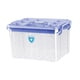 thumbnail image 5 of Caja organizadora de medicamentos, contenedor de primeros auxilios, caja para medicamentos de emergencia transparente apilable portátil, contenedor de azul, 5 of 10