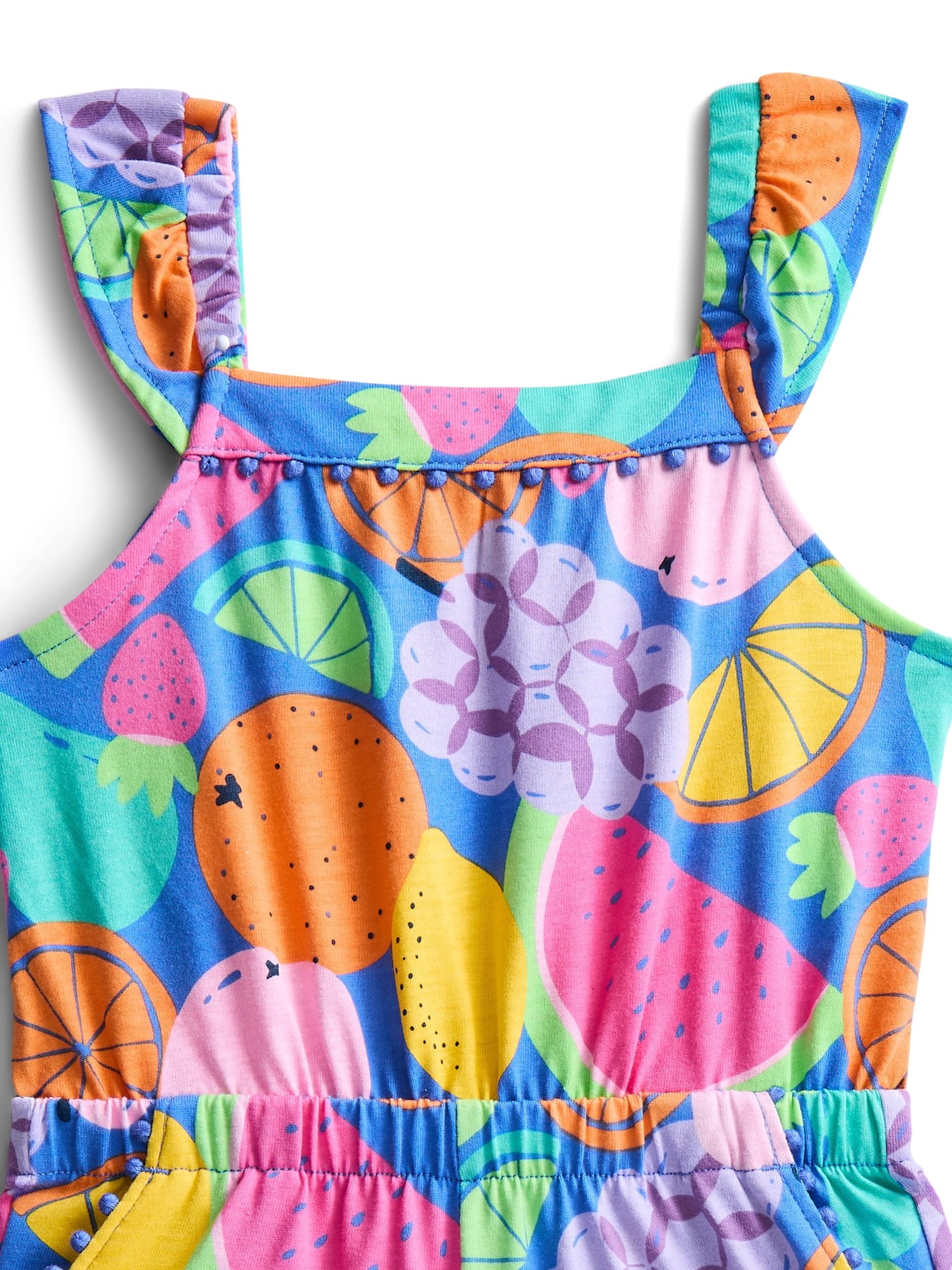 Wonder Nation Toddler Girls Ruffle-Strap Romper, Sizes 12M–5T