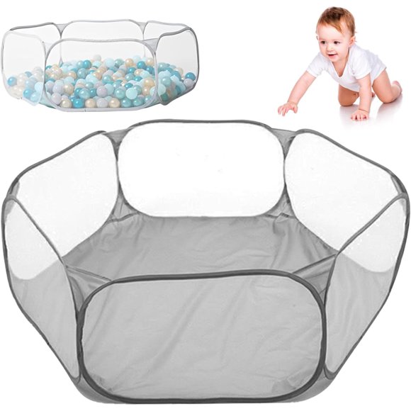 SURJDE Ball Pit for Baby 45'' Dia. Kids Ball Pool Foldable Ball Pool Ventilation Mesh Children Play Tent Easy to Setup Ball Pit Pool for Toddlers Indoor Outdoor Balls Game