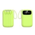 thumbnail image 1 of Mini Power Bank Genérico PB20000 Portátil Verde 20000mAh 4 Cables USB Tipo Clet LED, 1 of 5