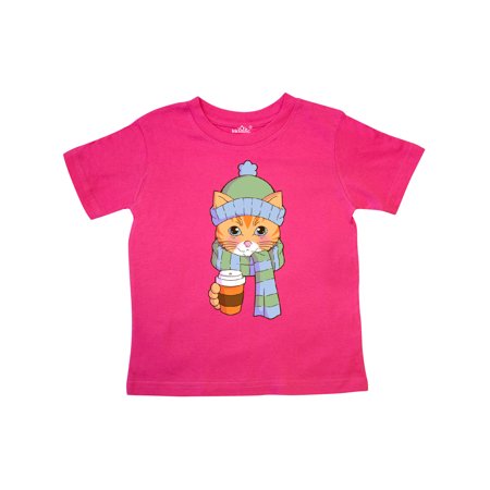 

Inktastic Cute Orange Tabby Cat in Scarf and Hat Gift Toddler Boy or Toddler Girl T-Shirt