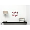 thumbnail image 4 of Merry & Bright Winter Art Vinyl Decals Wall Holiday Saying Quotes,12x12-inch, Red, 4 of 6