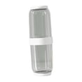 thumbnail image 3 of Portacepillos de dientes, Estuche de viaje para cepillos de dientes con tapa, Contenedor para cepillos de dientes, 2 piezas blanco gris, 3 of 9