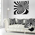 thumbnail image 3 of Designart Spiral Black n White - Contemporary Throw Pillow - 16x16, 3 of 5