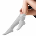 thumbnail image 5 of XuJwPNcy 3 Pack Slouch Socks for Women Ribbed Knit Scrunch Socks for Winter Thick Long Knee High Socks, 5 of 7