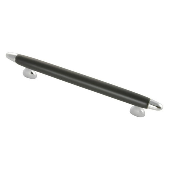 Hickory Hardware P3394-CHB 128mm Aero Chrome With Black Cabinet Pull