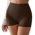 thumbnail image 2 of Slip Shorts for Under Dresses, Smooth Boyshort Panties for Women Anti Chafing Underwear Seamless Yoga Shorts (Brown,M), 2 of 9