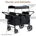 thumbnail image 2 of Stroller Wagon for 4 Kids, NEORIVER 4 Seater Wagon Stroller with Convertible Seats Footrests, Snack Tray, Storage Bag, Removable Canopy, Wagon Stroller 4 Seater with Double Push Handle, 2 of 8