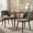 Charcoal, variant on Upholstered Dining Chairs with Solid Wood Frame, Padded Seat & Curved Back, Chenille Accent Chairs for Dining Room, Kitchen, Living Room, Beige, Set of 4