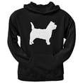 thumbnail image 1 of Cairn Terrier Silhouette Chandail à Capuchon Adulte Noir, 1 of 1