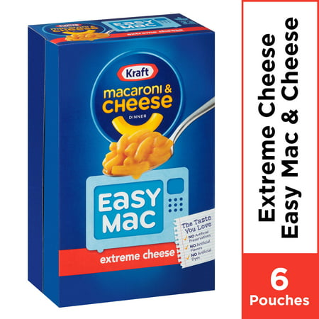 Kraft Easy Mac Extreme Cheese Macaroni and Cheese, 6 ct - 12.9 oz