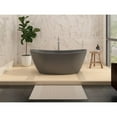 thumbnail image 2 of Castello USA Inc Manhattan 59" Stone Freestanding Bathtub in Matte Gray, 2 of 4