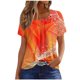 thumbnail image 1 of Fiudx Ofertas Flash Artículos En Oferta Camiseta Plisada de Manga Corta con Cuello Estampado para Mujer, 1 of 3