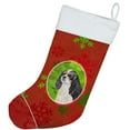 thumbnail image 2 of Carolines Treasures SC9431-CS Cavalier Spaniel Red and Green Snowflakes Holiday Christmas Stocking SC9431 Large, 2 of 2