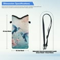 thumbnail image 7 of SEANATIVE Waterproof Phone Pouch Case Crossbody Cellphone Bag with Shoulder Strap Small Satchel Pouch Mini Travel Bag for TCL 40XL, 40XE, 20XE, A30, Blue Hummingbird Pink Flower, 7 of 7