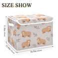 thumbnail image 5 of Yayeee Collapsible Cube Storage Bin with Lid Fabric Closet Decorative Basket with Handles, Cartoon Bear, 5 of 7