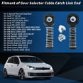 thumbnail image 2 of Par de Enganches de Cable del Selector de Cambio Unique Bargains No.1J0711761B/1J0711761C para Audi TT A1 A3 S3 TT R8 para VW Golf Jetta Bora Passat Beetle Polo para Skoda Octavia para Seat Altea, 2 of 7
