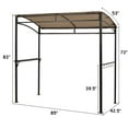 thumbnail image 3 of Topbuy 7' x 4.5' Grill Gazebo Patio BBQ Tent Shelter with Single Tier Canopy Brown, 3 of 5