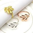 thumbnail image 3 of Worallymy 18pcs/pack Leaf Shaped Napkin Rings Buckle Holders Party Napkin Rings for Christmas Thanksgiving Parties, Wedding Adornment, Table Decoration Accessories, 3 of 8