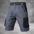 thumbnail image 5 of Shorts for Men Summer Straight Leg Stretch Knee Length Outdoor Hiking Cargo Shorts with Pockets Workwear, 5 of 9