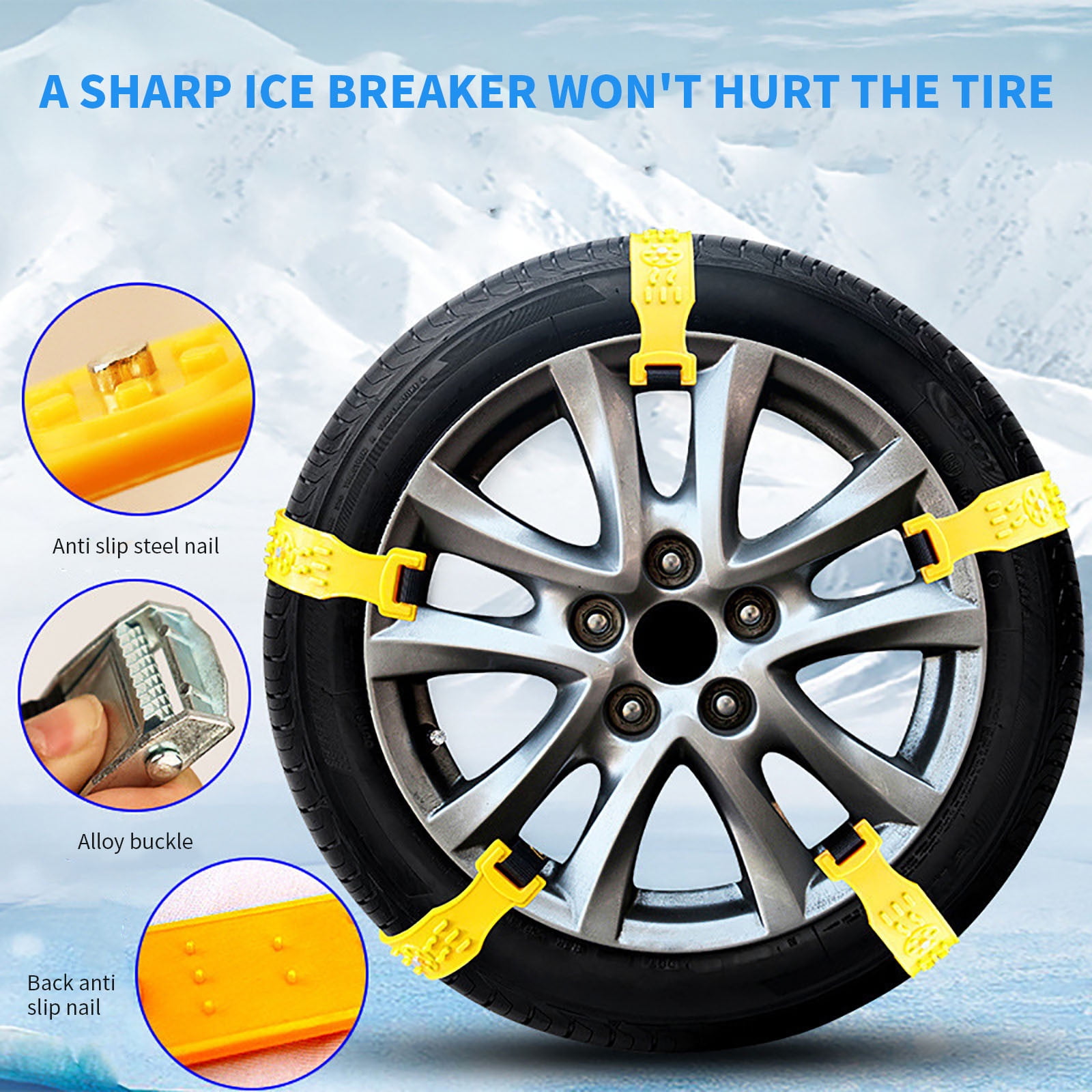 Chaînes De Neige Pour Pneus De Voiture, 10 Pièces, Pour Pneus D'hiver