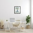thumbnail image 2 of Stupell Industries Blue Flower Arrangement Ornate Pottery Still Life Painting Jet Black Floating Framed Canvas Print Wall Art, Design by Cindy Jacobs, 2 of 5