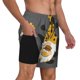 thumbnail image 2 of Fotbe Bee Gnome With Sunflower Traje de Baño para Hombre – Shorts de Natación de Secado Rápido con Forro y Bolsillos-Medium, 2 of 6