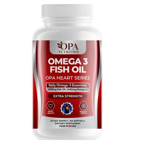 OPA Heart Omega-3 Fish Oil 1200mg with EPA & DHA – 60ct